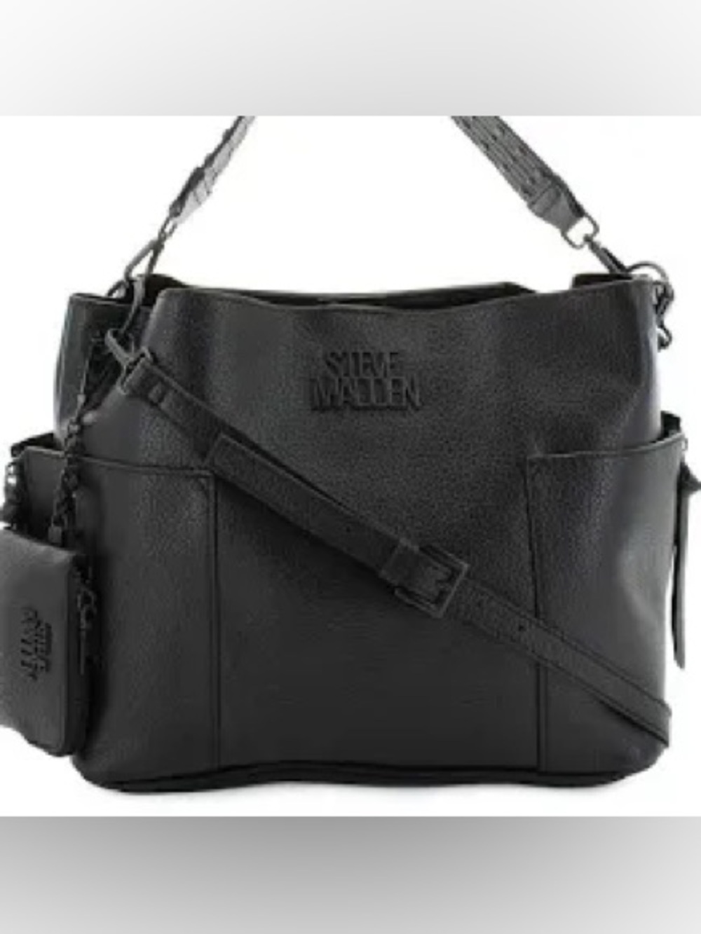 Steve Madden new BKOLTT hobo bag mini pouch charm Pebbled Leather Messenger - Picture 14 of 14
